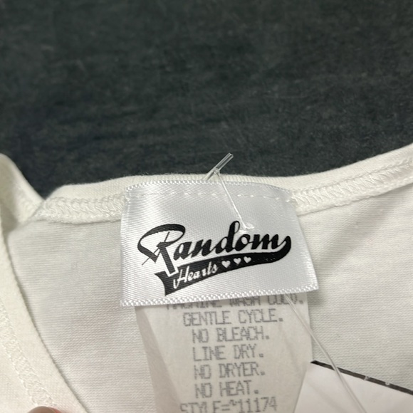Random Hearts NWT Girls ivory rhinestone tank size 4T - Picture 3 of 6